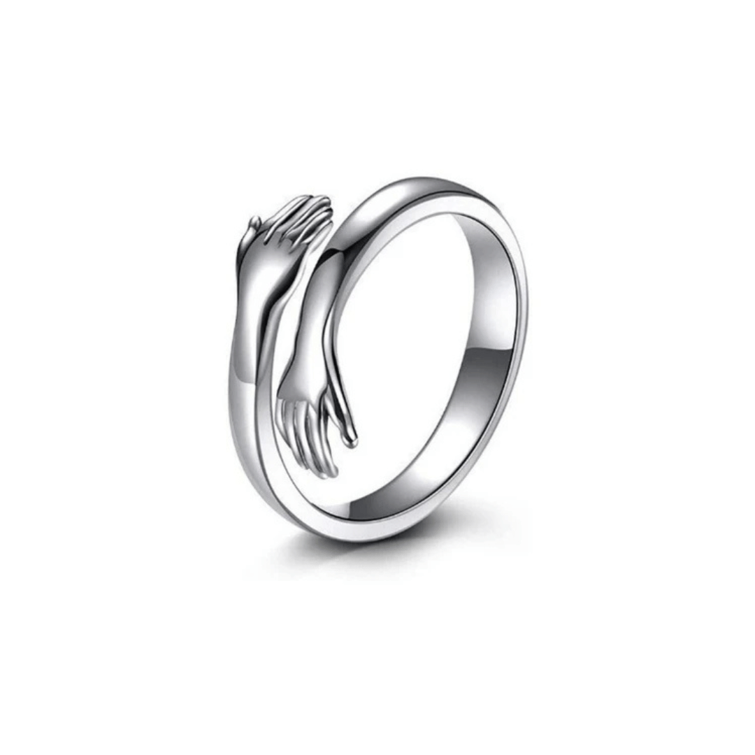 Silver Love Hug rings