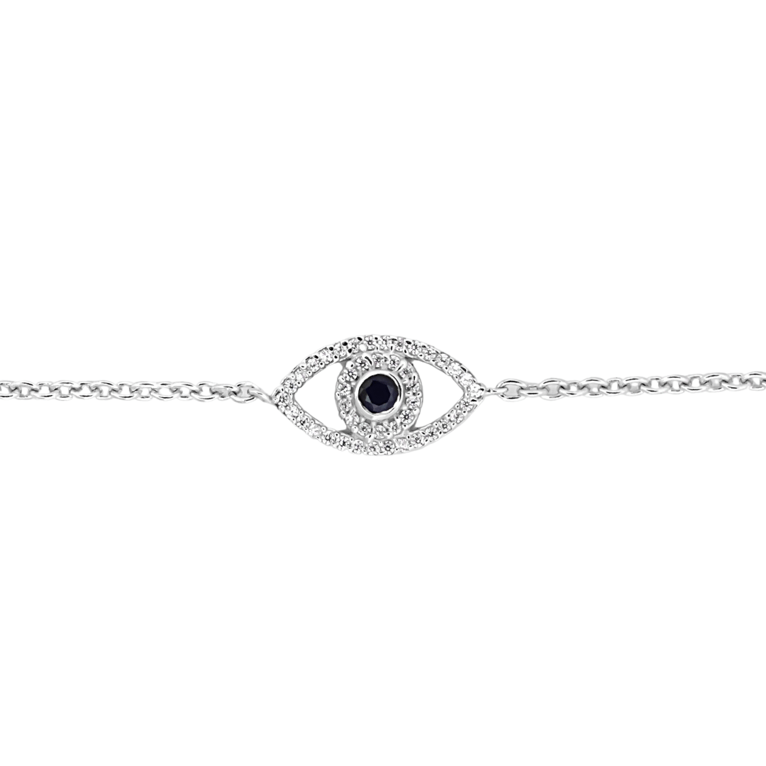 evil eye chain silver bracelet