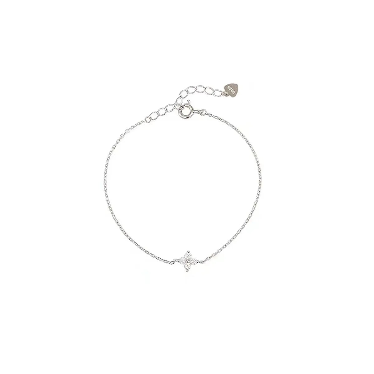 Leaf silver chain bracelet