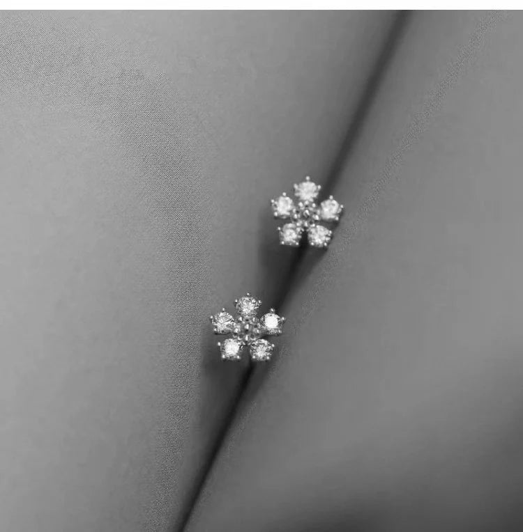 Flower Silver Stud Earring
