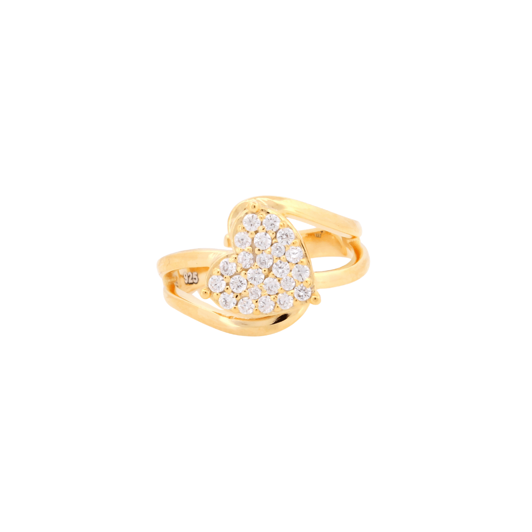 Heart Shape Elegant Silver Ring