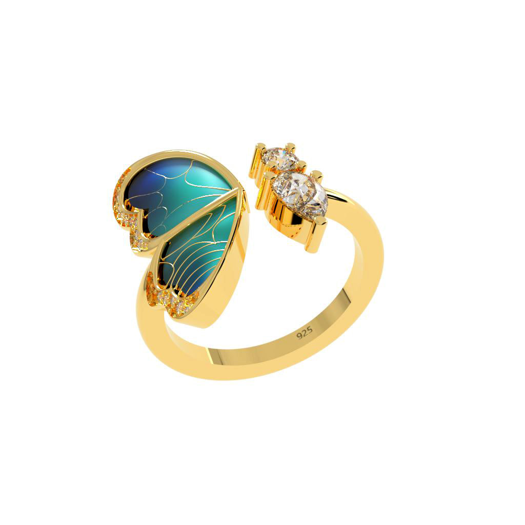 Adjustable Elegant Sterling Silver Ring