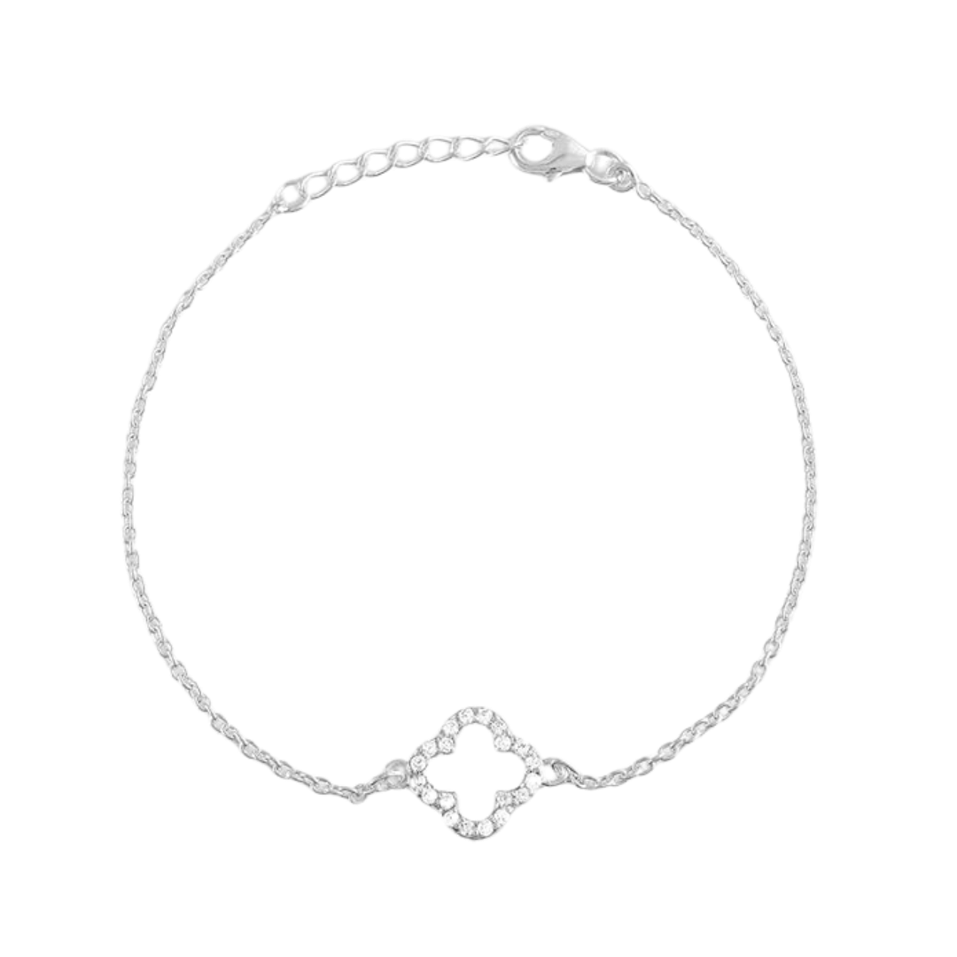 Clover leaf Silver bracelet for her