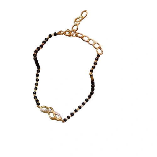 Silver infinity Hand Mangalsutra Bracelet